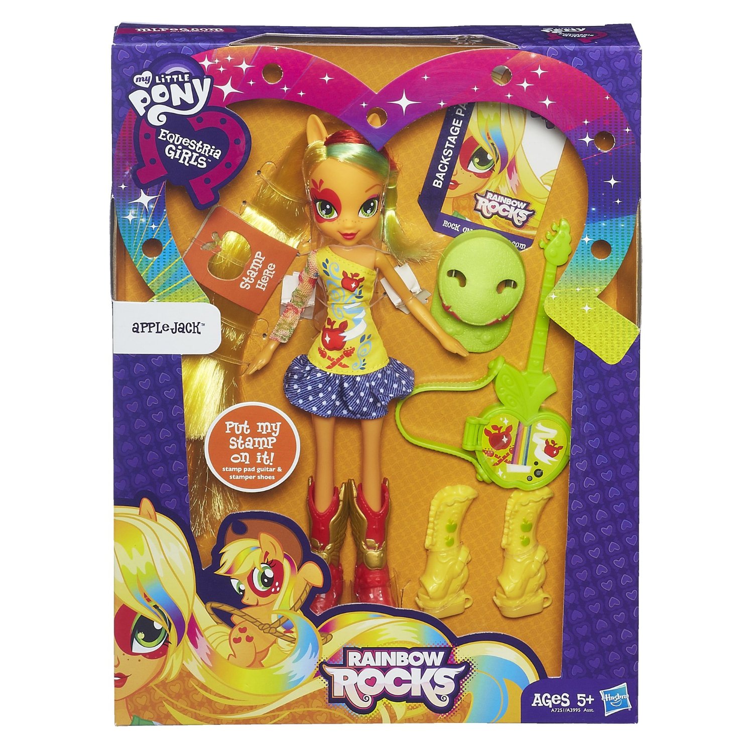 Кукла из серии My Little Pony Equestria Girls - Эпплджек с гитарой  